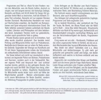 4CD/DVD/Coffret Various: Rock Für Den Frieden