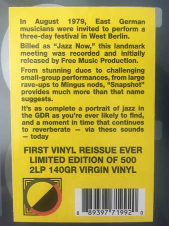 2LP Various: Snapshot - Jazz Now - Jazz Aus Der DDR LTD