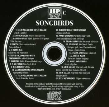 4CD Various: Songbirds (Albanian Music From 78s - 1924-1948)