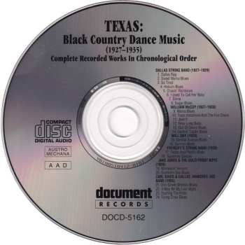 CD Various: Texas: Black Country Dance Music 1927-1935