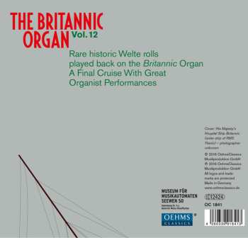 2CD Various: The Britannic Organ Vol. 12: A Final Cruise With Great Organist Performances