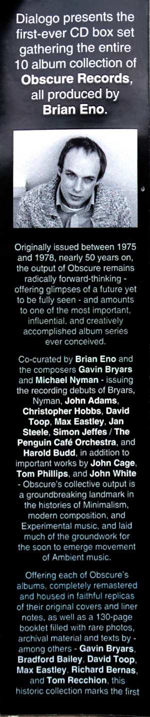 10CD/Coffret Various: The Complete Obscure Records Collection 1975-1978 LTD