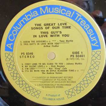 6LP/Coffret Various: The Great Love Songs Of Our Time