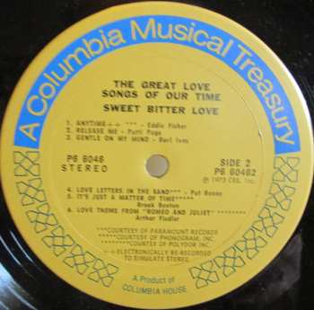 6LP/Coffret Various: The Great Love Songs Of Our Time
