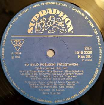 LP Various: To Bylo Poslední Představení