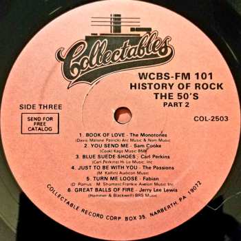 2LP Various: WCBS FM101 History Of Rock The 50's Part 2