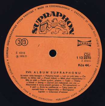 LP Various: XVII. Album Supraphonu
