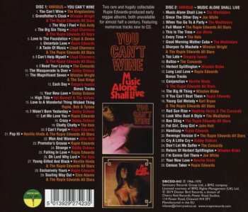 2CD Various: You Can't Wine / Music Alone Shall Live