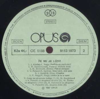 LP Various: Že Mi Je Ľúto