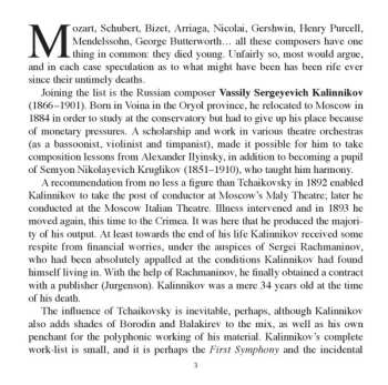 CD Vasily Sergeyevich Kalinnikov: The Two Symphonies