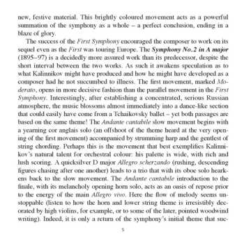 CD Vasily Sergeyevich Kalinnikov: The Two Symphonies