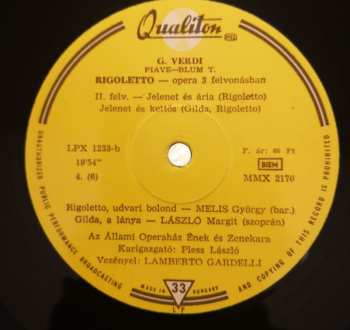 3LP Giuseppe Verdi: Rigoletto