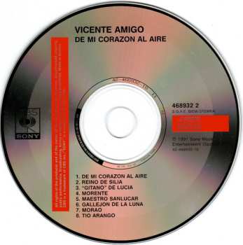 CD Vicente Amigo: De Mi Corazón Al Aire