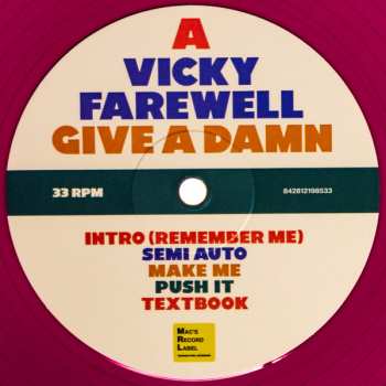 LP Vicky Farewell: Give A Damn CLR
