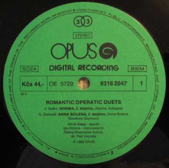 LP Vincenzo Bellini: Romantic Operatic Duets