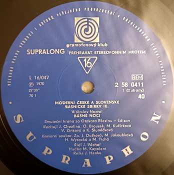 Coffret/2EP Vítězslav Nezval: Moderní České A Slovenské Básnické Sbírky III.