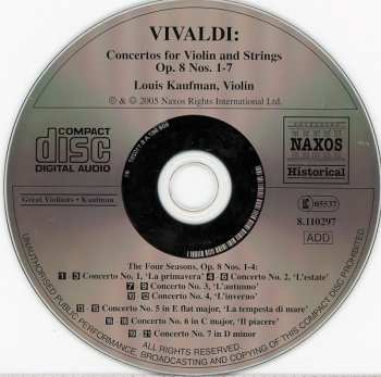 2CD Various: Twelve Concertos For Violin And Strings, Op.8