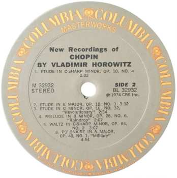LP Vladimir Horowitz: New Recordings Of Chopin CLR