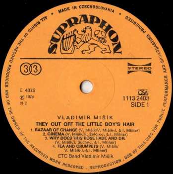 LP Vladimír Mišík: They Cut Off The Little Boy's Hair