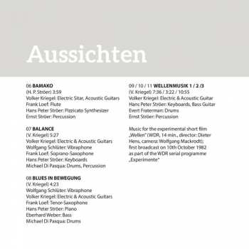 CD Volker Kriegel: Schöne Aussichten