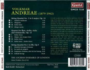 CD Volkmar Andreae: String Quartets Nos. 1 & 2 / Quartet For Flute & String Trio