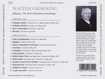 2CD Claude Debussy: Walter Gieseking Plays Debussy The First Columbia Recordings