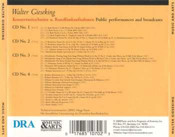 4CD/Coffret Walter Gieseking: Konzertmitschnitte U. Rundfunkaufnahmen / Public Performances And Broadcasts (From The Collection Of Deutsches Rundfunkarchiv)