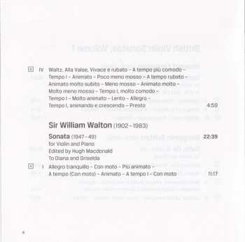 CD Sir William Walton: British Violin Sonatas Volume One