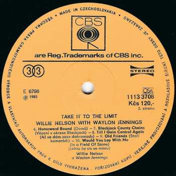 LP Waylon Jennings & Willie Nelson: Take It To The Limit