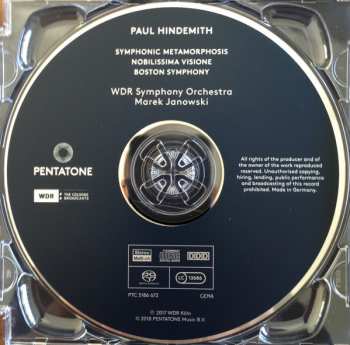 SACD Paul Hindemith: Symphonic Metamorphosis / Nobilissima Visione / Boston Symphony