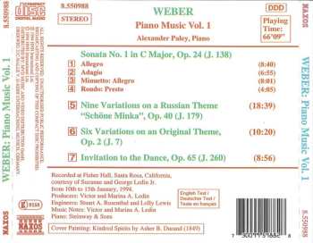 CD Carl Maria von Weber: Piano Music Vol. 1