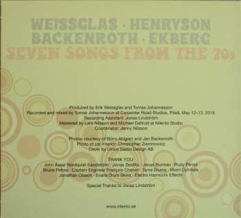 CD Hans Backenroth: Seven Songs From The 70s