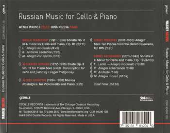 CD Wendy Warner: Russian Music For Cello & Piano