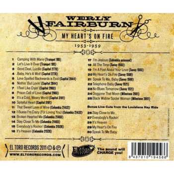 CD Werly Fairburn: My Heart’s On Fire - 1953-1959