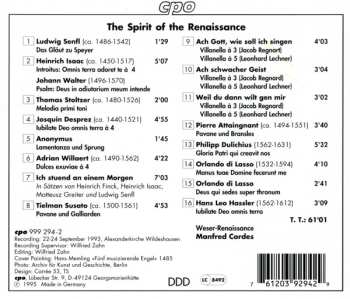 CD Weser-Renaissance: The Spirit Of The Renaissance
