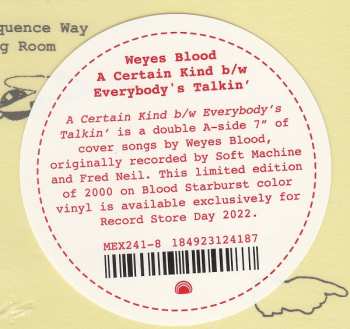 SP Weyes Blood: A Certain Kind Of Everybody CLR