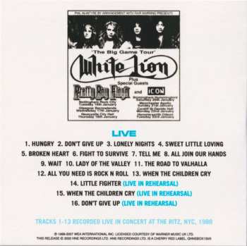 5CD/Coffret White Lion: All You Need Is Rock 'N' Roll: The Complete Albums 1985-1991 LTD