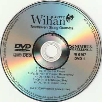 2DVD Wihan Quartet: Beethoven String Quartets Live
