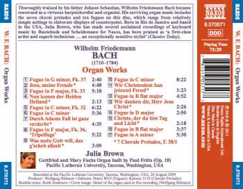 CD Wilhelm Friedemann Bach: Organ Works (Fugues • Chorale Preludes)