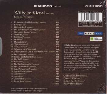 CD/Coffret Wilhelm Kienzl: Lieder, Vol. 1