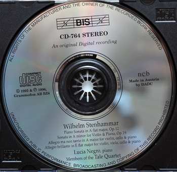 CD Wilhelm Stenhammar: The Complete Solo Piano Music Volume 3 / Chamber Music With Piano