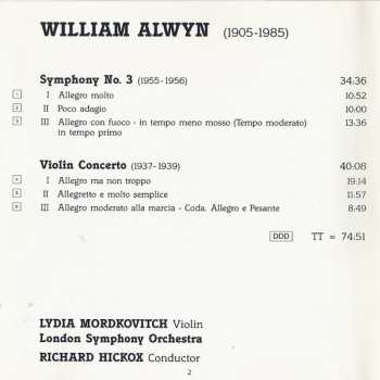 CD The London Symphony Orchestra: Symphony No. 3 / Violin Concerto
