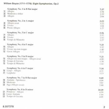 CD William Boyce: Eight Symphonies, Op. 2