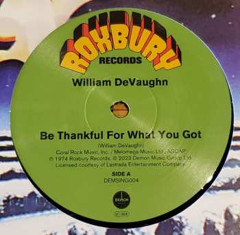 LP William DeVaughn: Be Thankful For What You Got