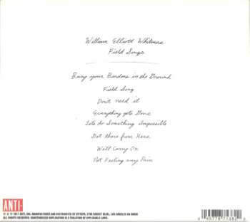 CD William Elliott Whitmore: Field Songs