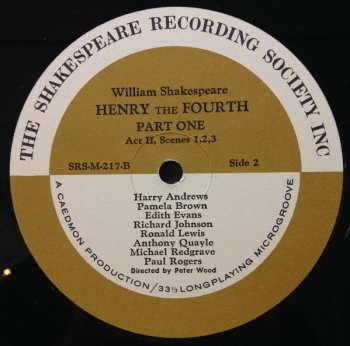 3LP/Coffret William Shakespeare: Henry The Fourth Part 1