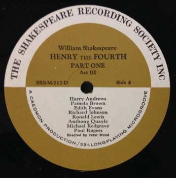 3LP/Coffret William Shakespeare: Henry The Fourth Part 1