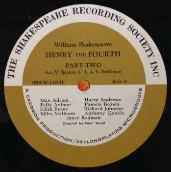 4LP/Coffret William Shakespeare: Henry The Fourth Part Two