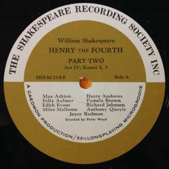 4LP/Coffret William Shakespeare: Henry The Fourth Part Two