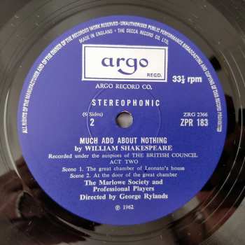 3LP/Coffret William Shakespeare: Much Ado About Nothing